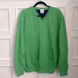 Lacoste men’s vneck cotton sweater